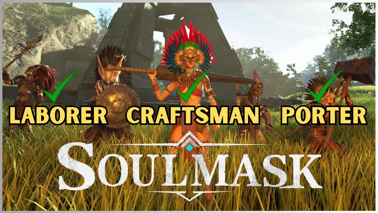 Soulmask - How to get Laborer, Craftsman & Porter Npcs - Also Tobacco Farm | #tutorial