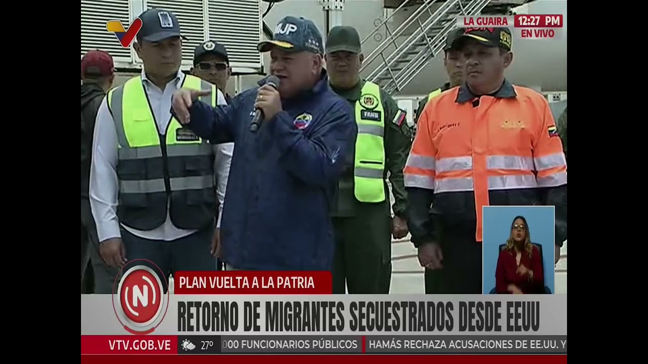 Retornan nuevos migrantes desde Estados Unidos incluyendo 7 niños, Diosdado Cabello los recibe