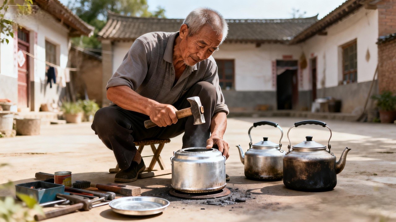 A Dying Art: Repairing an Antique Kettle Bottom in a Remote Village｜失傳技藝 | 壺底修復｜手艺人
