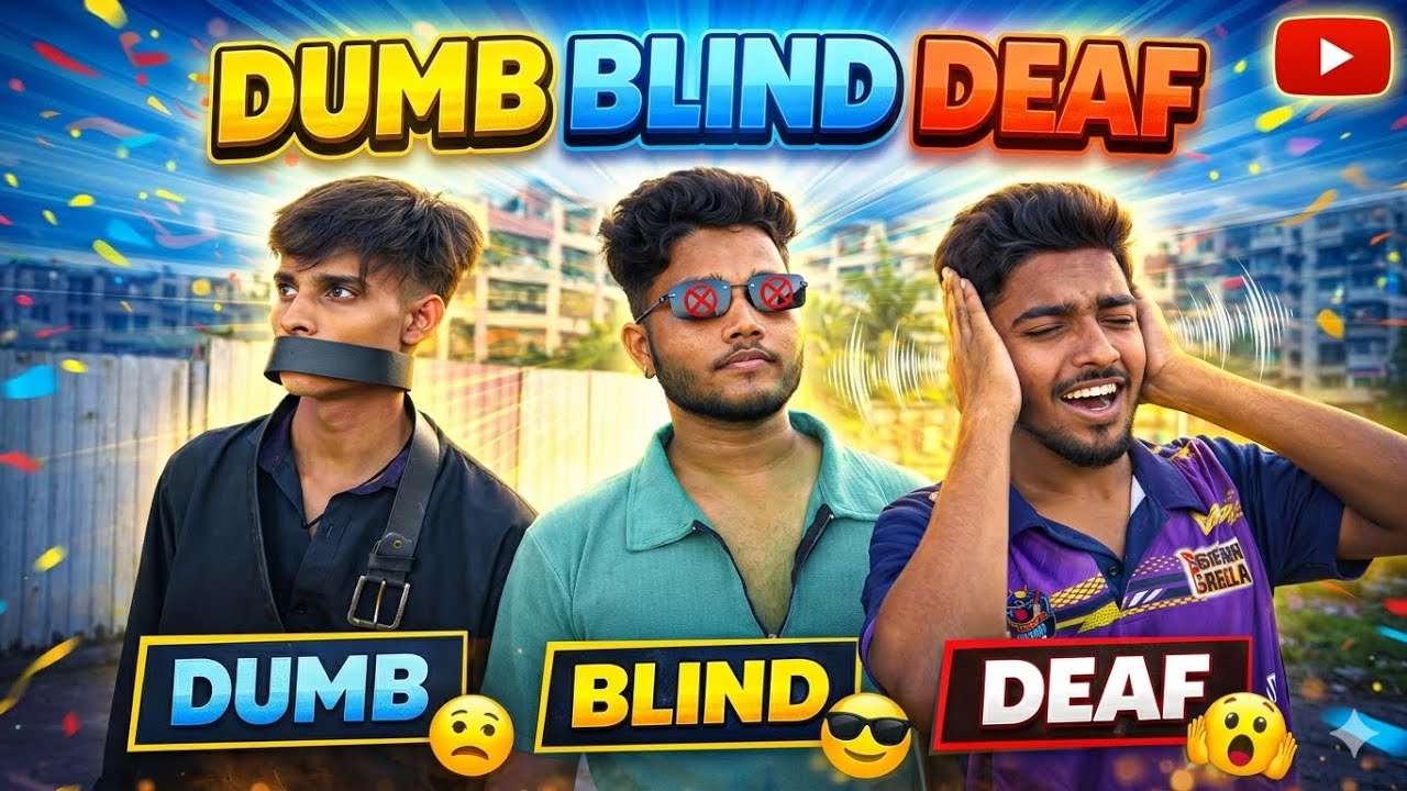 Holi Mein Dumb Deaf Blind ka Hungama !! #comedy #funny #viral #video #blind #comment #trending #cool