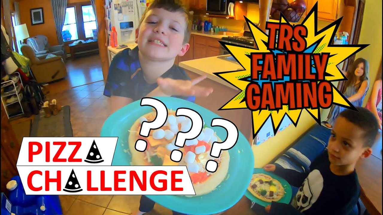 Kids Pizza Challenge! - Random GROSS Ingredients! - TRS Family Gaming