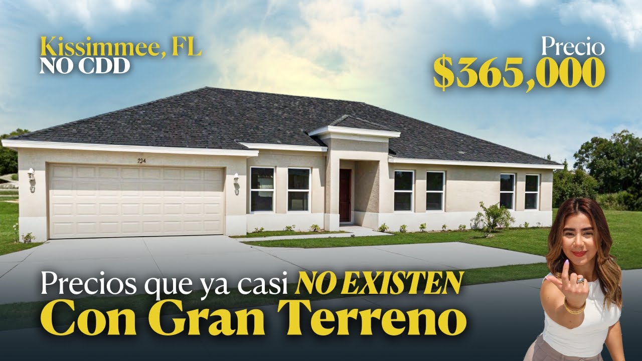 &iexcl;Casa NUEVA y Moderna por solo $365,000 en Kissimmee, Florida! 🔥 Gran Terreno y con HOA Flexible
