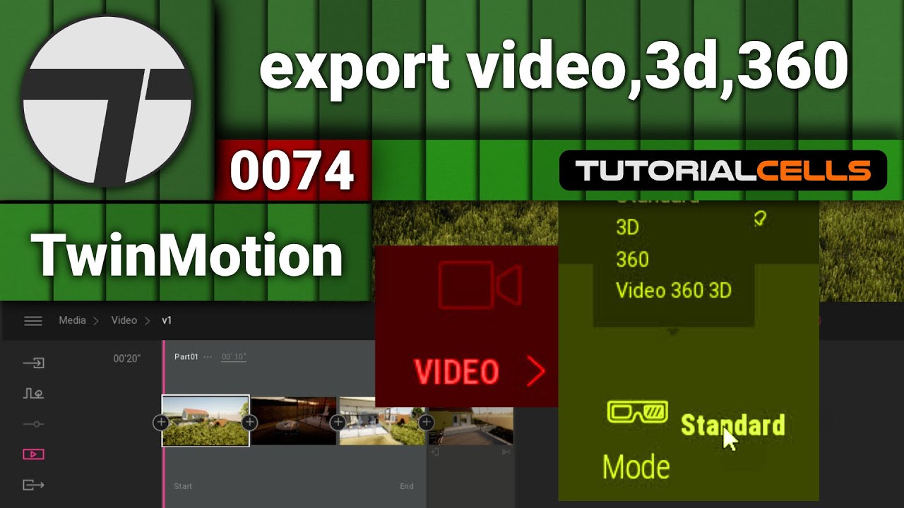 0074. export ( render ) standard video , 360 video , 3d video in twinmotion