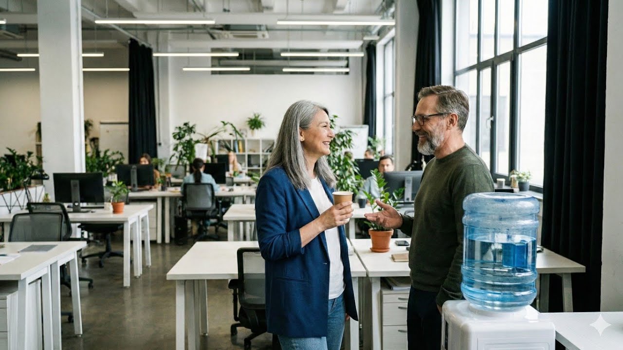 Learn Spanish Level B1 and up. Chévere! 🇨🇺  Colombian Water Cooler Chat in a realistic scenario