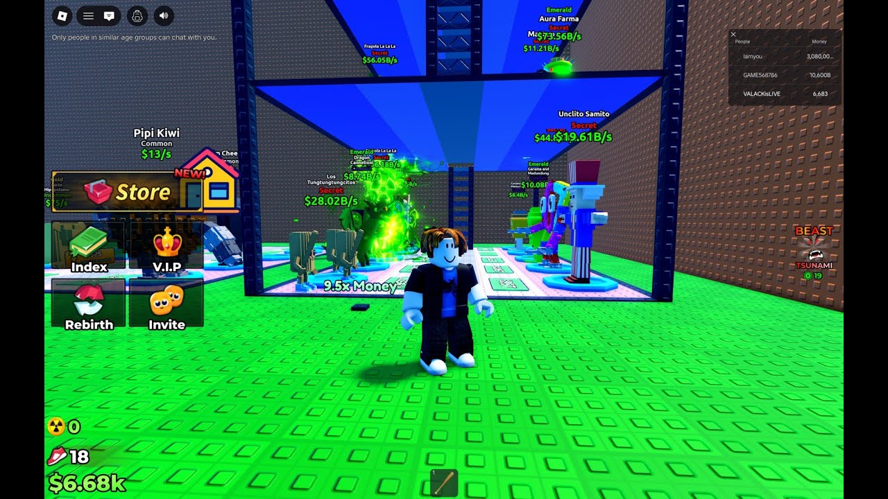playing Roblox with view 51 