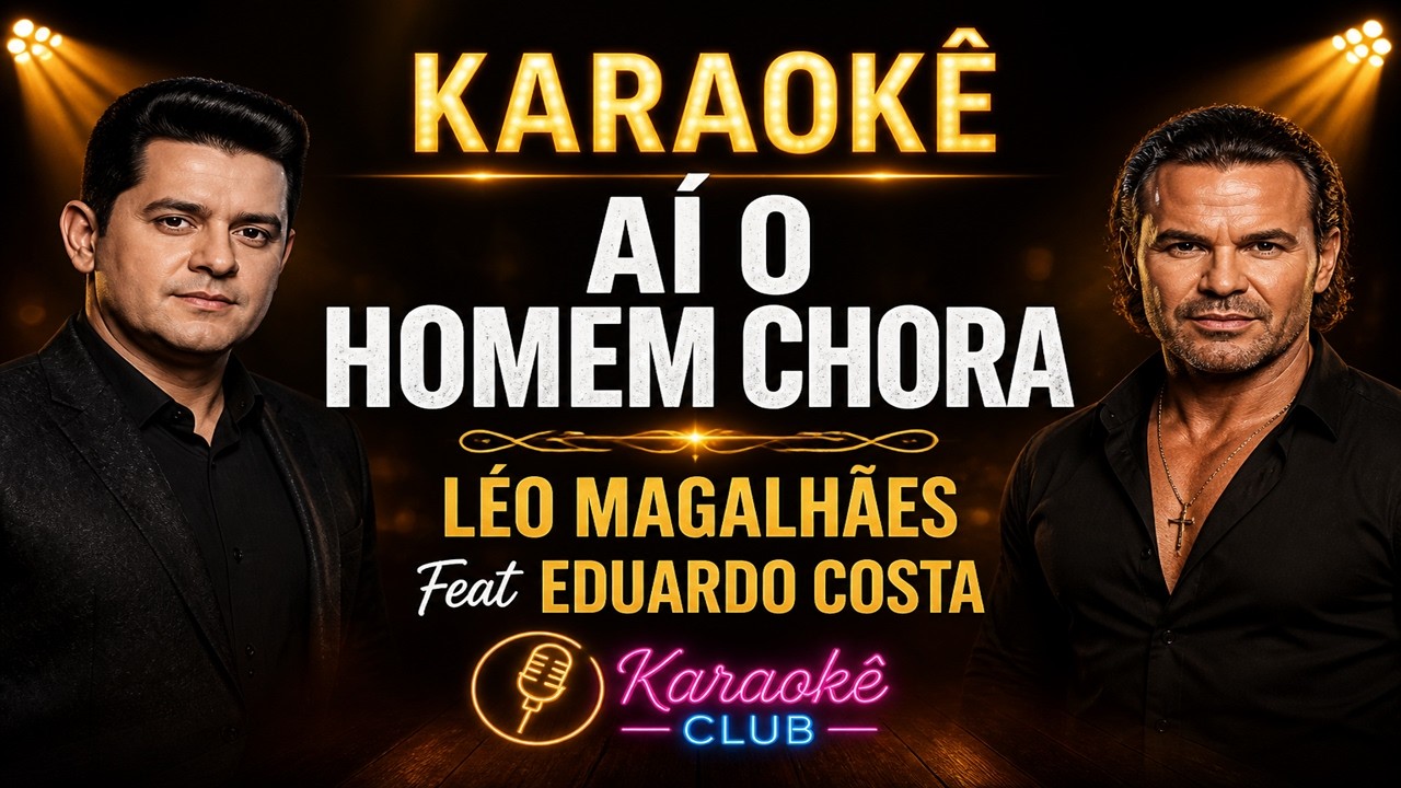 LÉO MAGALHÃES E EDUARDO COSTA - AI O HOMEM CHORA ( KARAOKE )