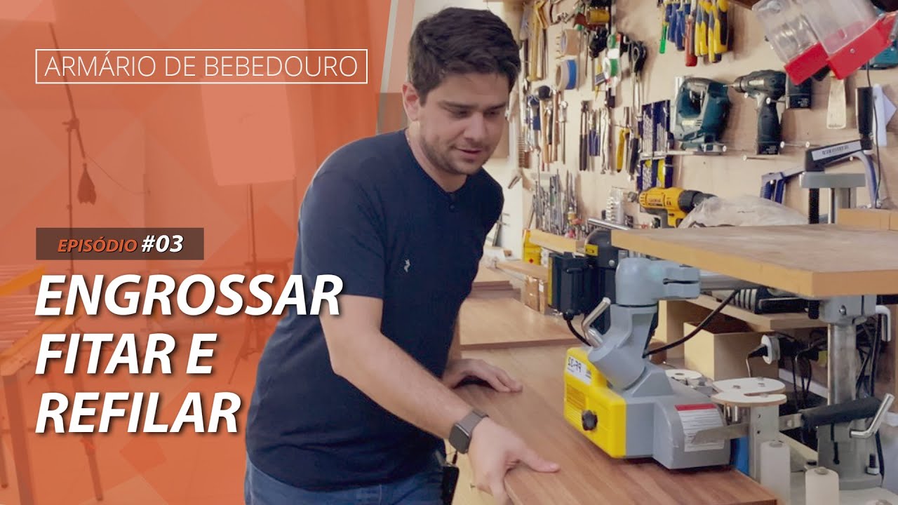 COMO ENGROSSAR O TAMPO E FITAR O MDF NA COLADEIRA COM AVANÇO & REFILADORA MINELLI | Episódio 03