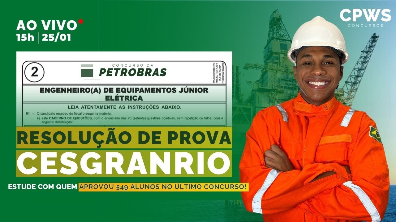 Engenheiro(a) de Equipamentos - Elétrica - Resolução da Prova PETROBRAS 2018 - Cesgranrio | CPWS