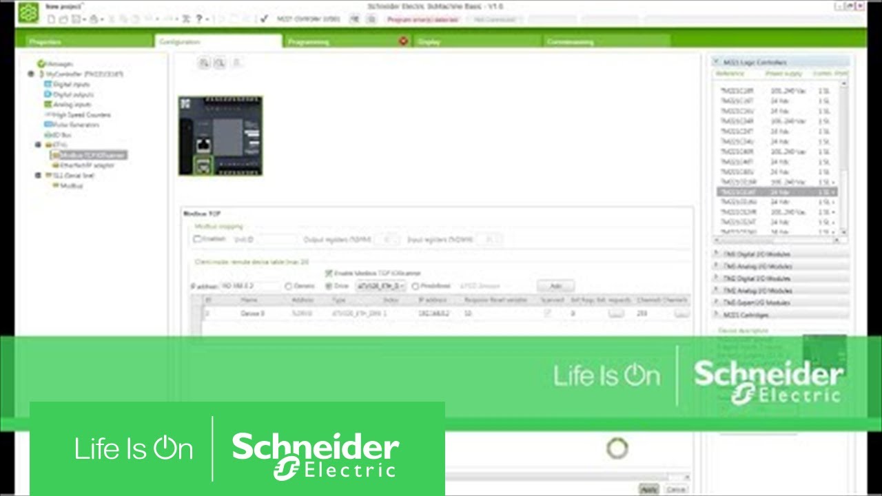 M221 - Modbus TCP IO Scanner com ATV320 | Schneider Electric