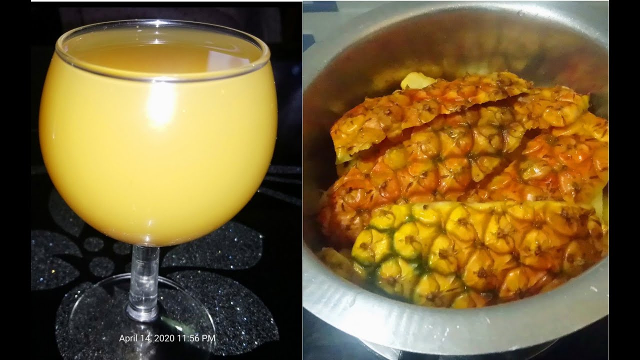 BOILED PINEAPPLE PEELS JUICE RECIPE/VERY HEALTHY & DELICIOUS // Never throw away the peels