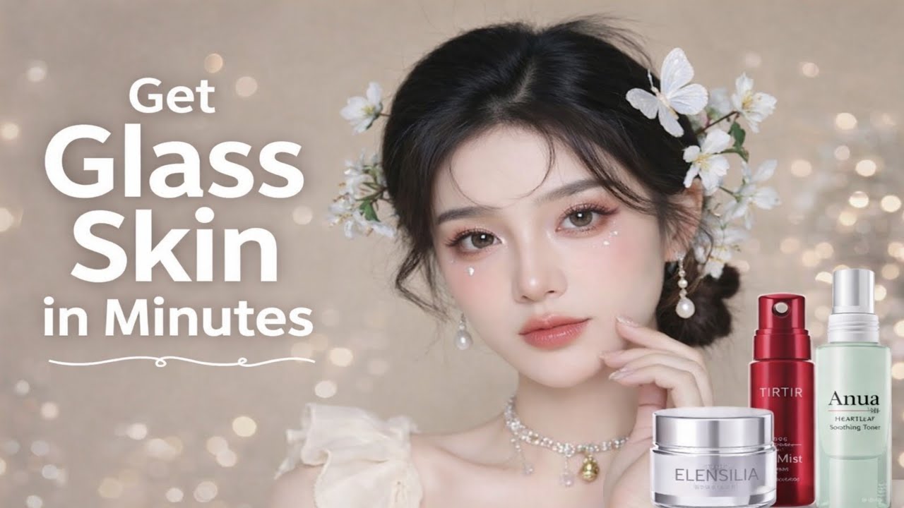 Get Glass Skin in Minutes | Korean Glow Makeup Tutorial