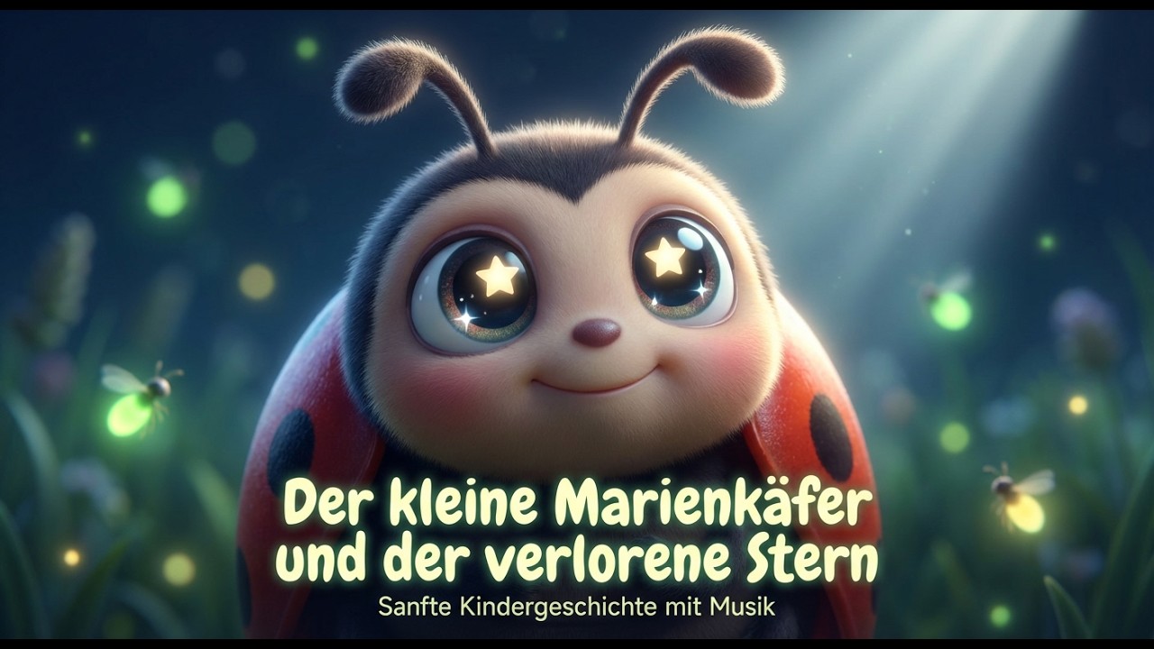 Sanfte Kindergeschichte mit Musik | Der kleine Marienkäfer hilft einem Stern