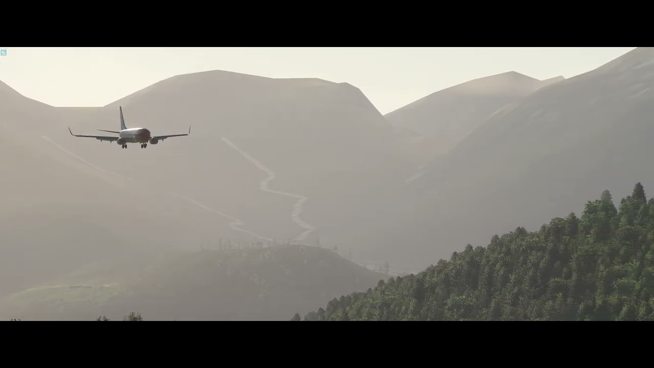 PMDG 738 landing at ENOV (Orsta Volda, Norway)