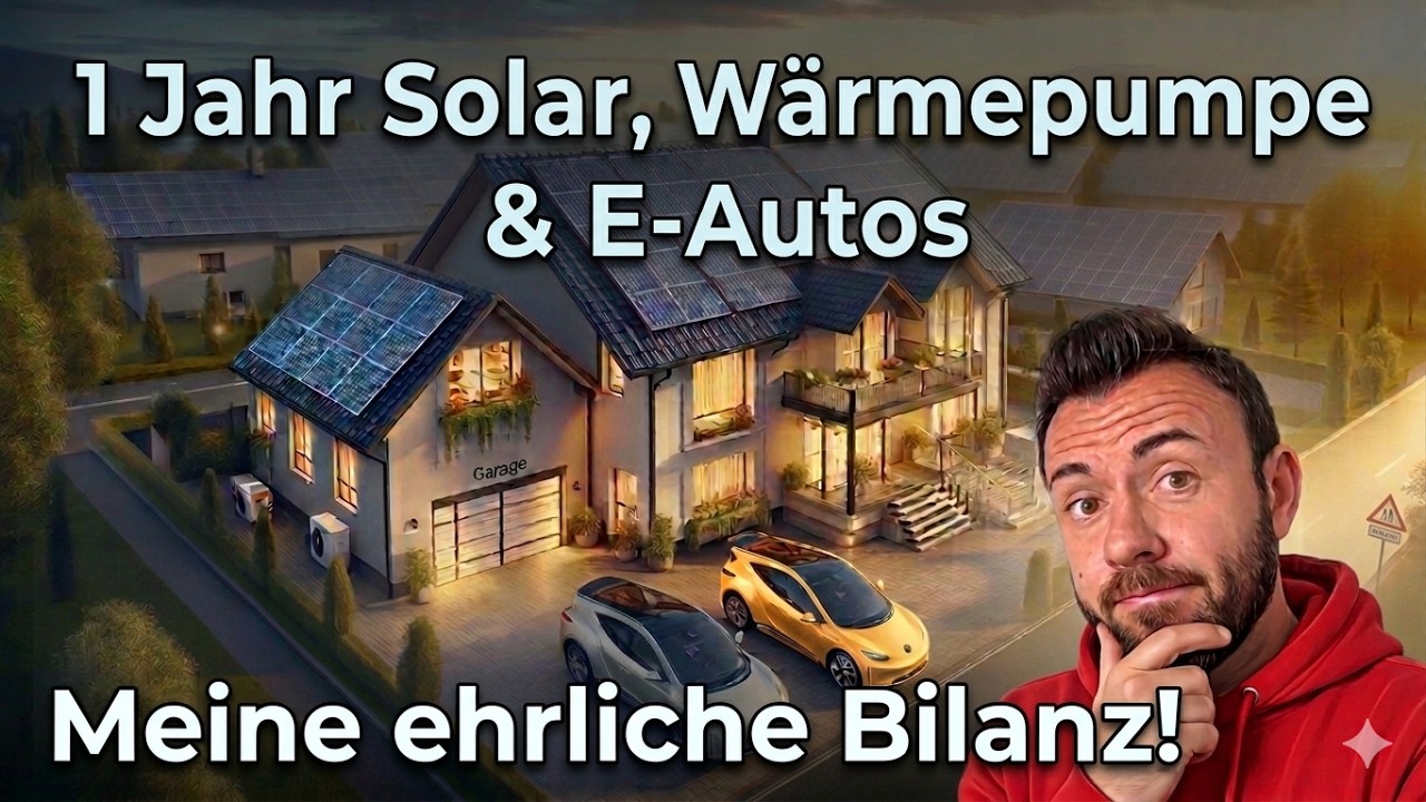 1 Jahr Photovoltaik mit 2 E-Autos & Wärmepumpe – Fazit: So viel Geld haben wir gespart!