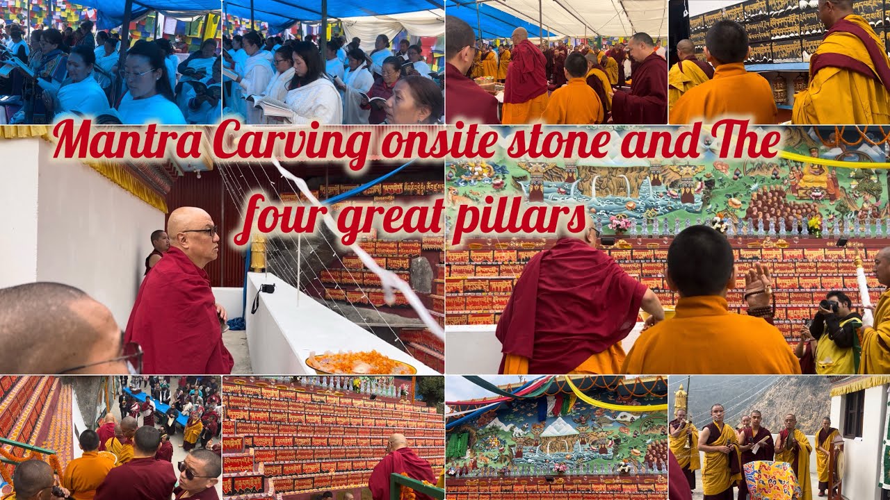 His Eminence Sangay Nyenpa Rinpoche n His Eminence Tenga Rinpoche performing consecration ceremonies