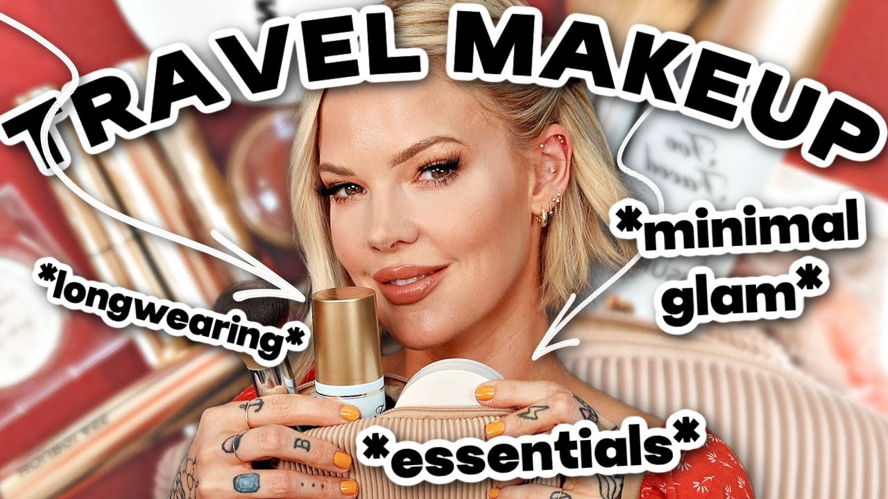 BEST MAKEUP FOR TRAVEL | travel makeup bag essentials for long lasting makeup