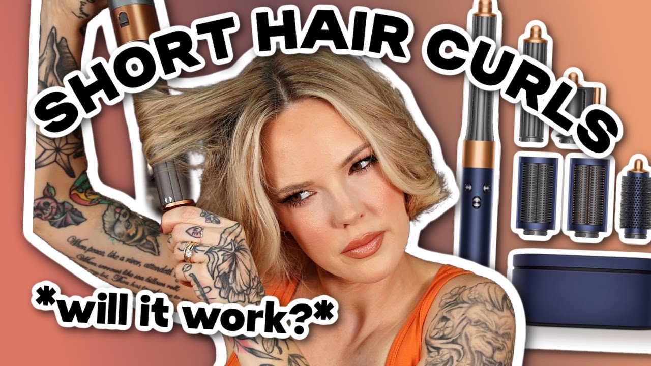 CURLING SHORT HAIR WITH THE DYSON AIRWRAP LONG COMPLETE | beach curls hair tutorial