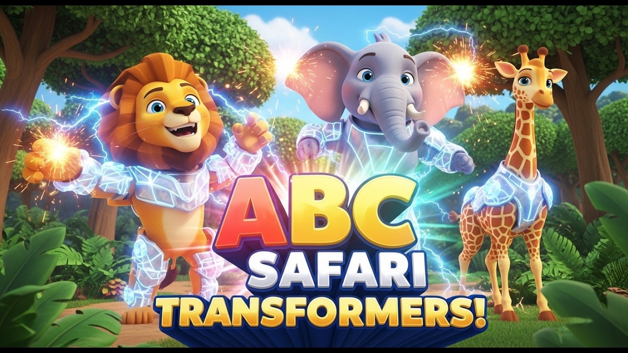 ABC Safari Animals Transformer 🦁⚡🔤 | Alphabet Transformation Adventure for Kids