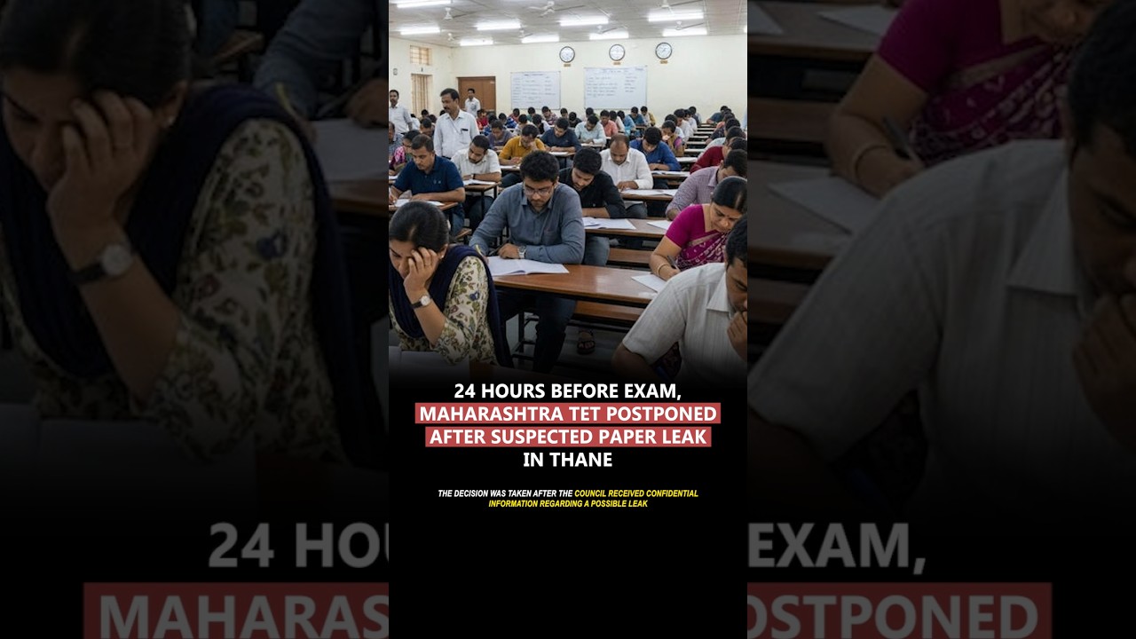 Maharashtra TET postponed after suspected paper leak #maharashtra #tet #paperleak #education #exam