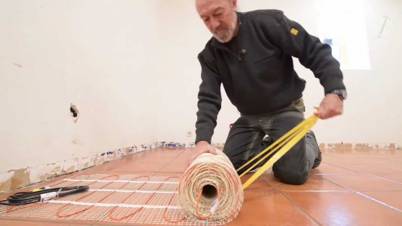 Plancher chauffant électrique sous un parquet collé - Bricolage avec Robert