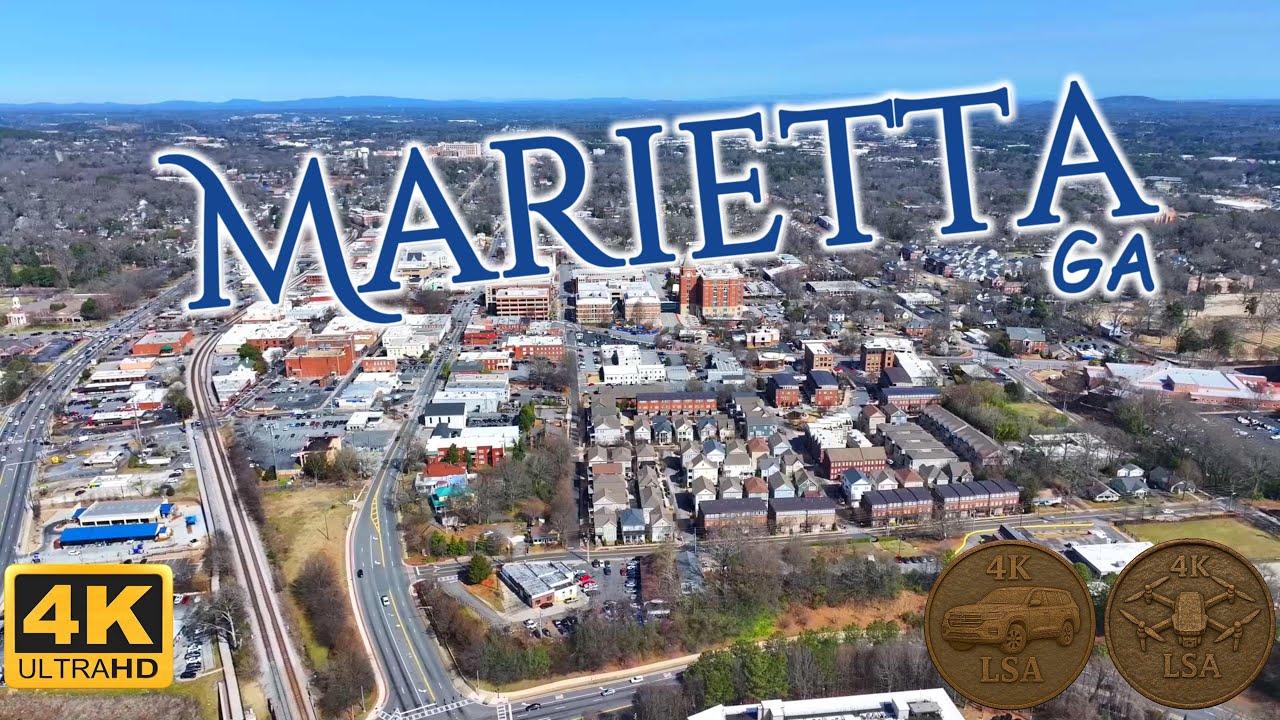 Drive and Fly in 4k-Marietta, GA  Chill/ Travel / Acoustic/ Happy/ Uplifting /Relax