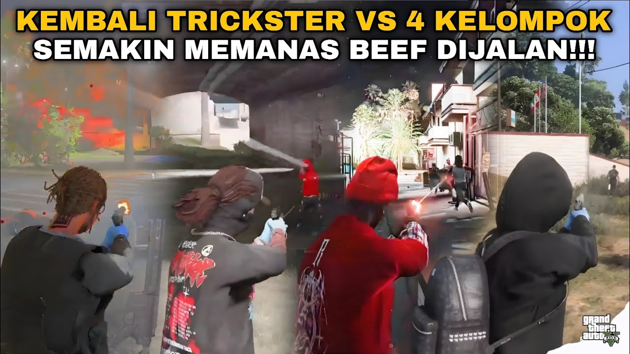 HOT BEEF TRICKSTER VS 4 KELOMPOK DALAM SEMALAM!! | GTA V ROLEPLAY