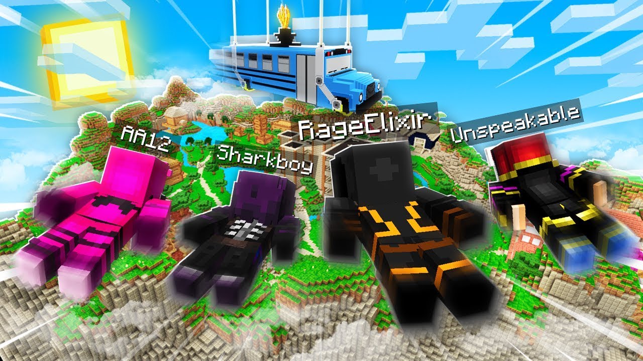 YOUTUBERS PLAY FORTNITE IN MINECRAFT! *FAIL*