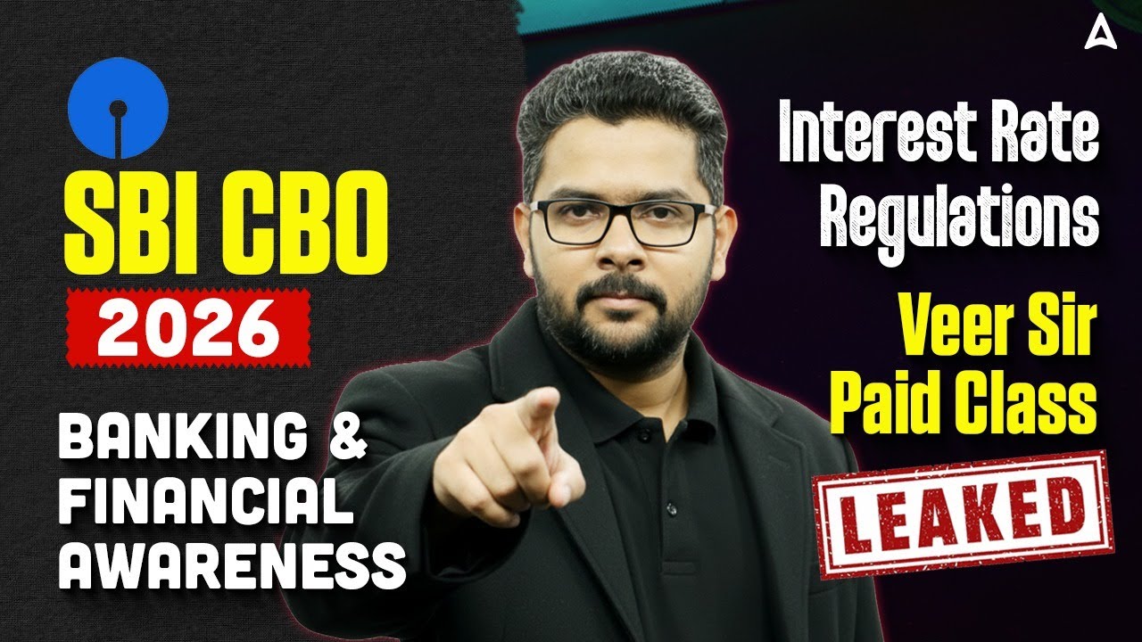 SBI CBO 2026 | Banking & Financial Awareness Interest Rate Regulations | Veer Sir Paid Class Leaked