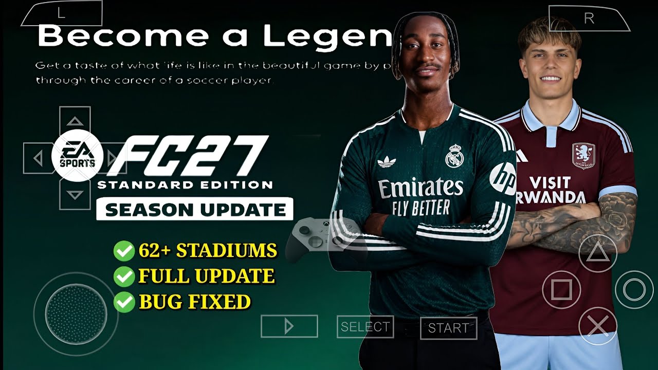 FIFA 2027 PSP Android Offline PS5 Camera | EA FC 2027 PPSSPP UCL Update & 62+ 🏟
