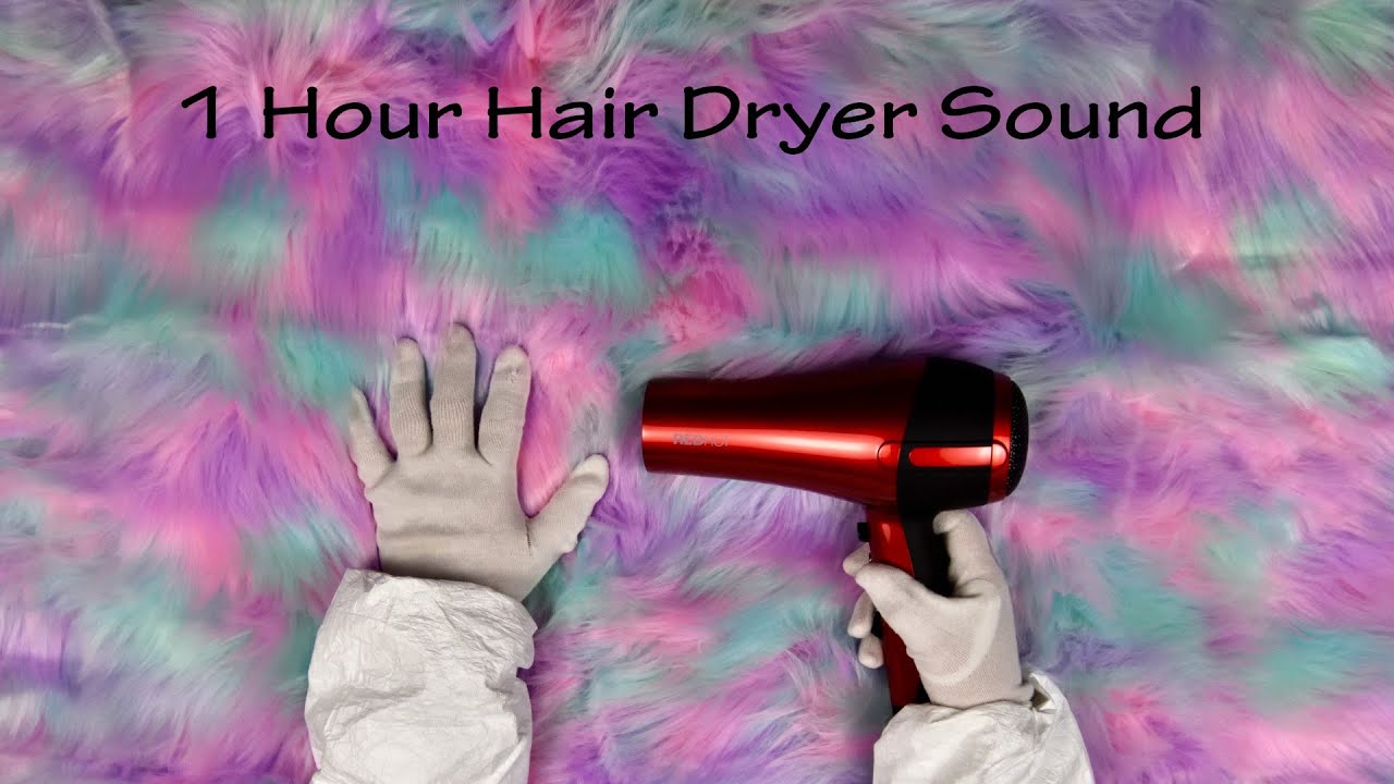 Hair Dryer Sound 40 | Playing with a Fur | 1 Hour White Noise to Sleep and Relax