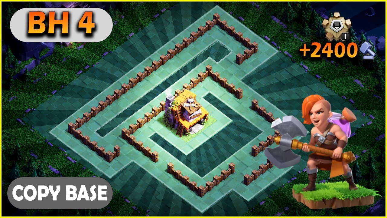 BEST Builder Hall 4 Base MUST SEE! | NEW CoC BH4 ANTI GIANT Builder Base | Clash of Clans