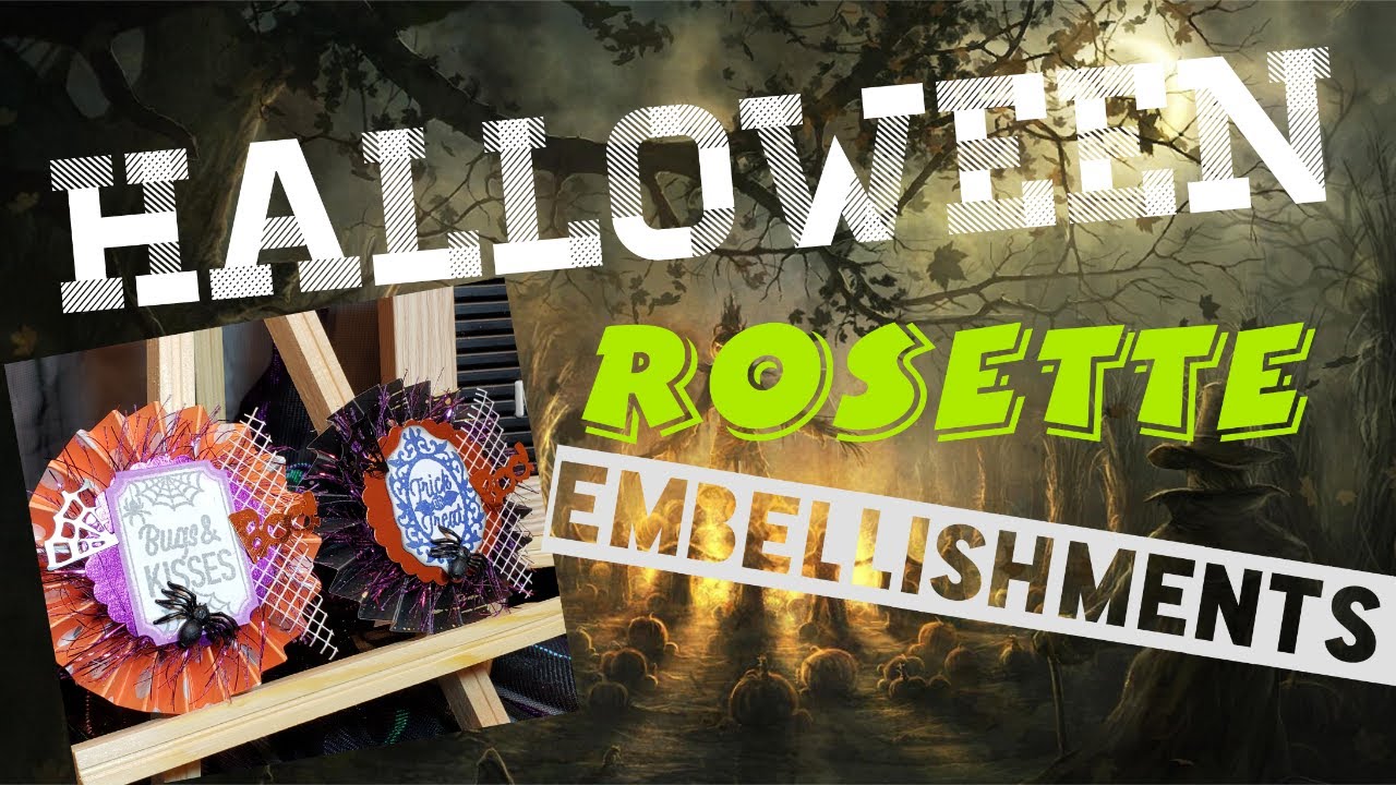 DIY Halloween Rosette embellishments Paper to Masterpiece