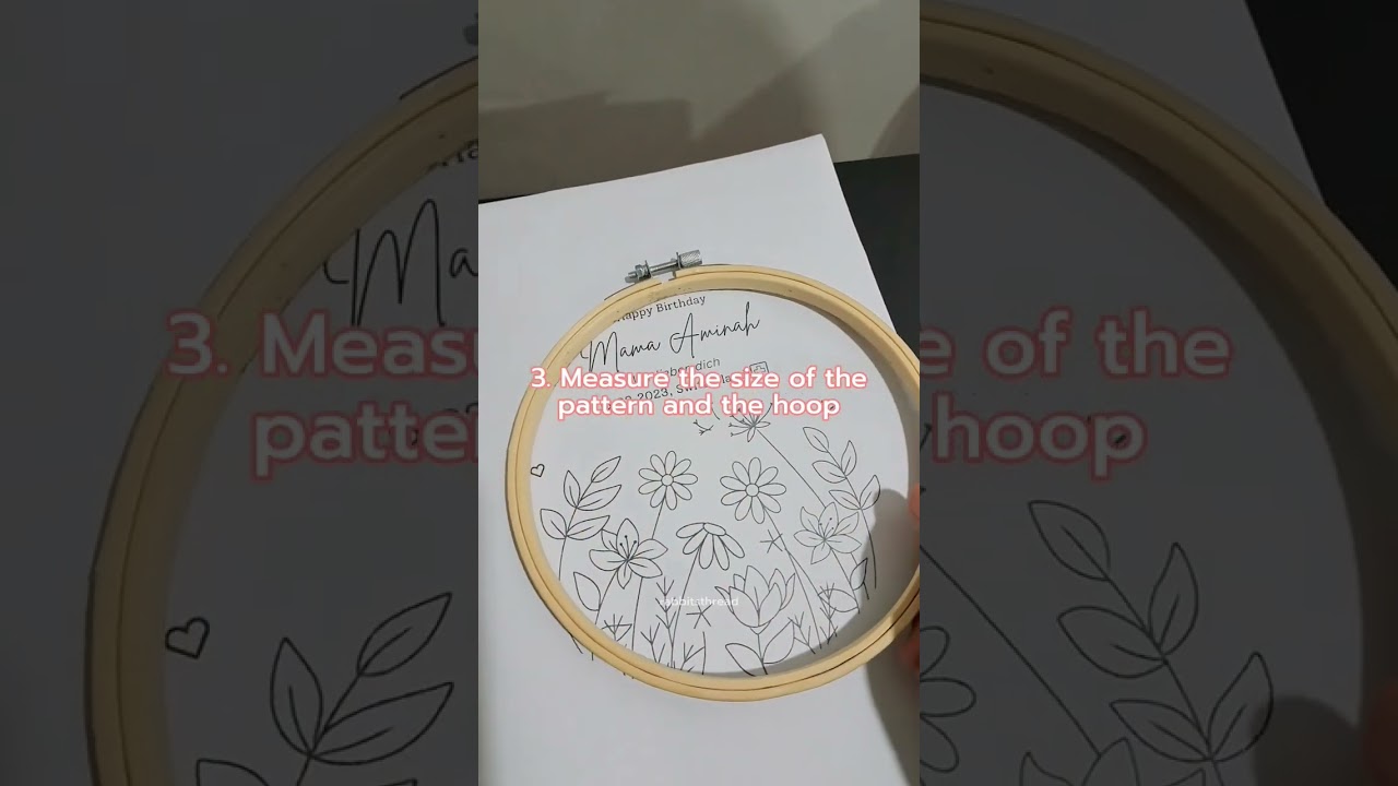 How I print my embroidery pattern on fabric #embroidery #art #creative