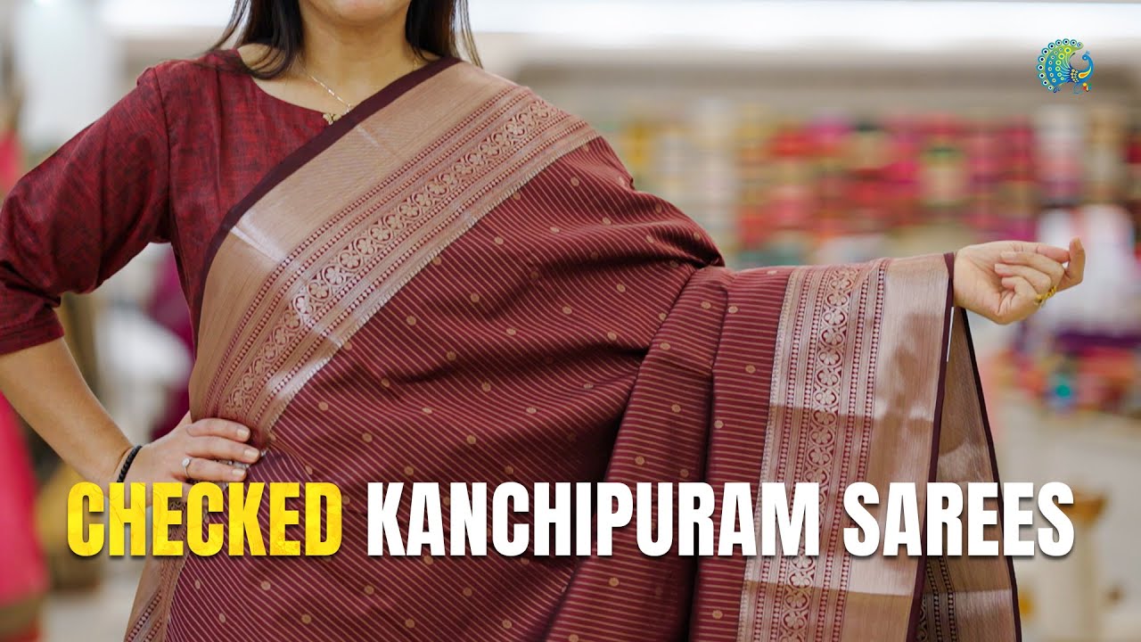Explore Our Selection Of Checked Kanchipuram Sarees