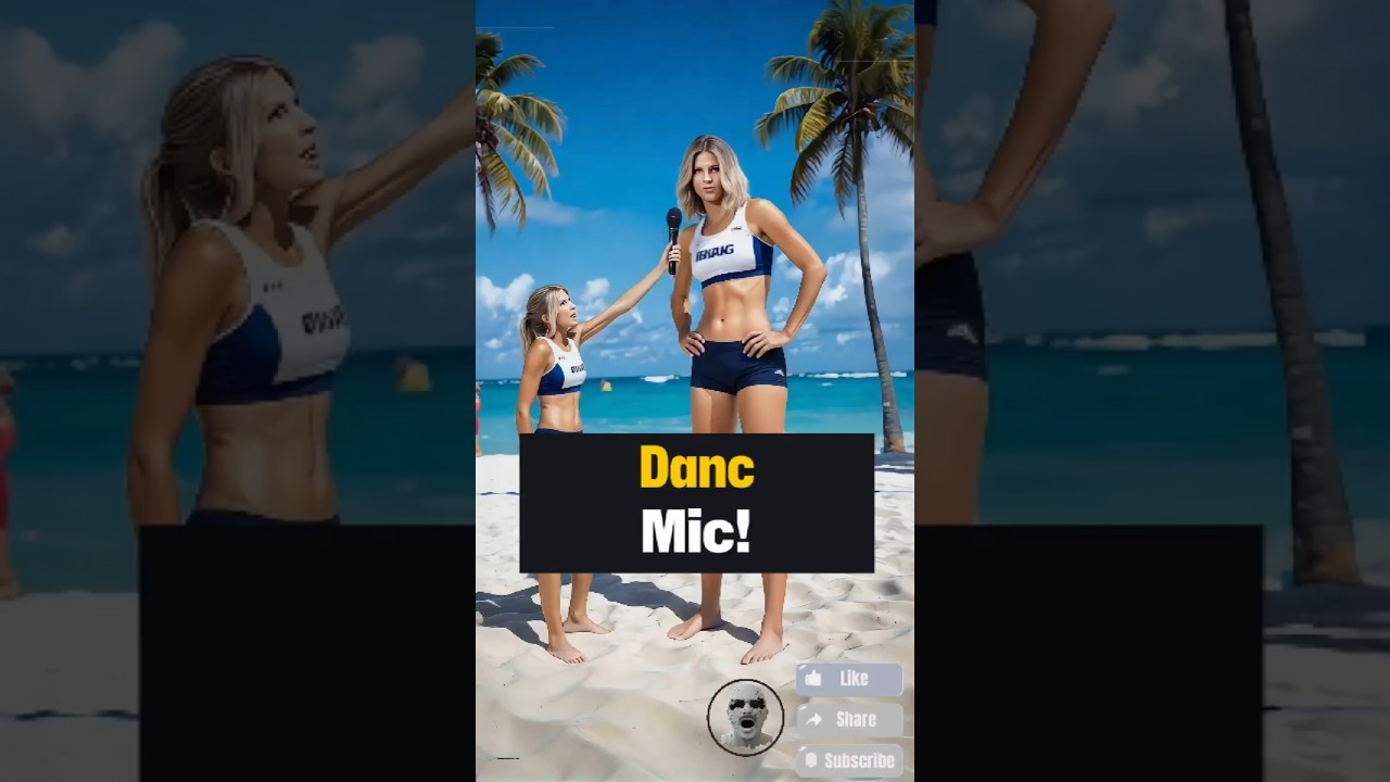 Dancing to the Mic! 🎤💥 | Volleyball Girl Stuns Everyone! #jointhefun #funstartshere #qualitycontent