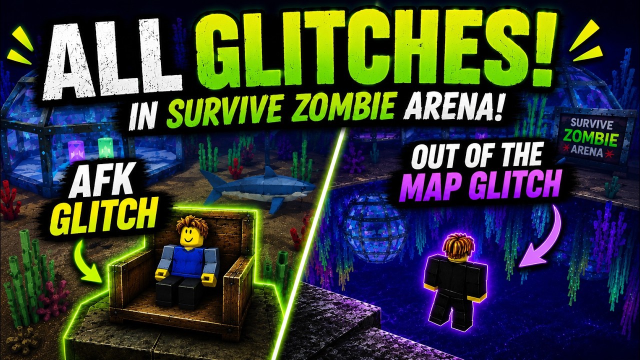 ВСЕ ГЛИТЧИ В SURVIVE ZOMBIE ARENA! 😱 #roblox #survivezombiearena #глитч