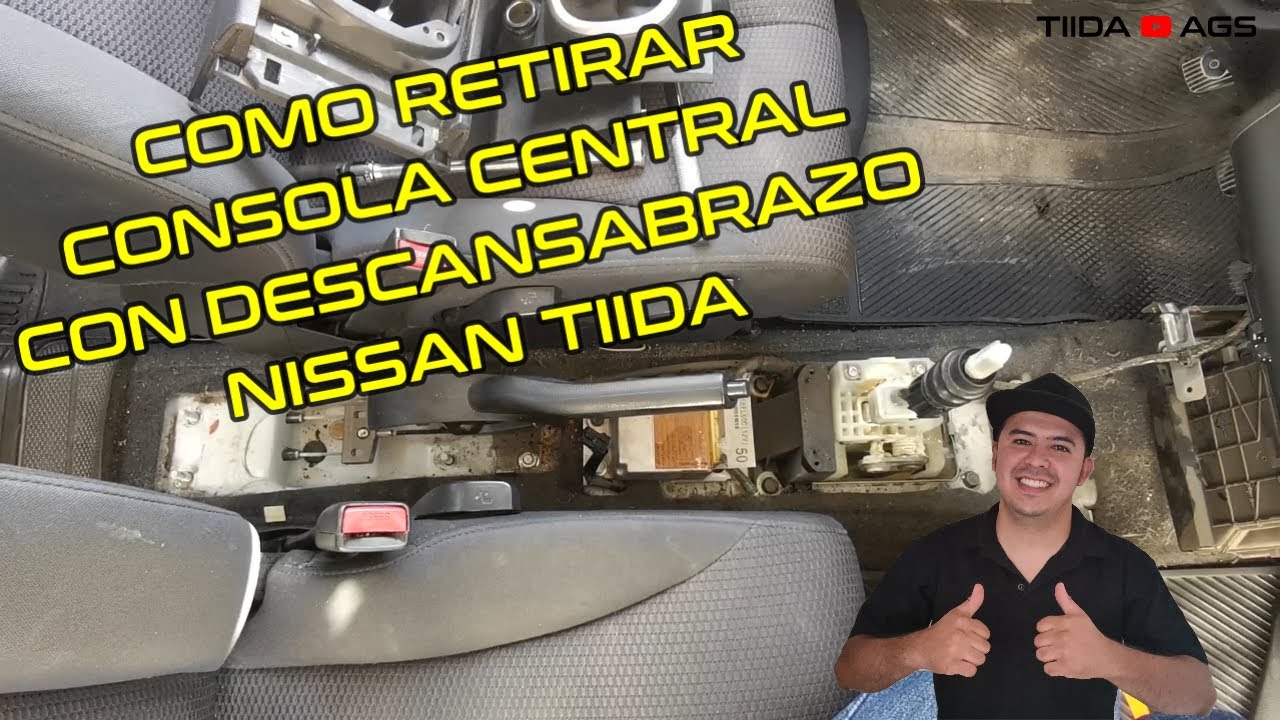 Como retirar consola central con descansabrazos de nissan tiida