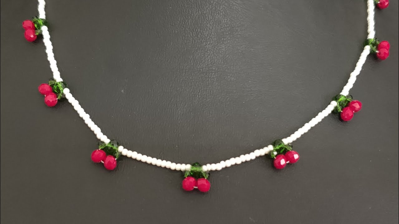Kiraz 🍒 Kolye Yapımı & Cherry Necklace