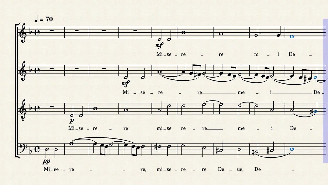 Miserere (bas) by Antonio Lotti (1667 - 1740)