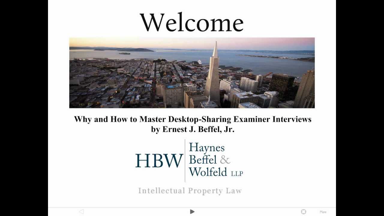 Patent Examiner Interviews - Part Two: Psychology and Mechanics HD
