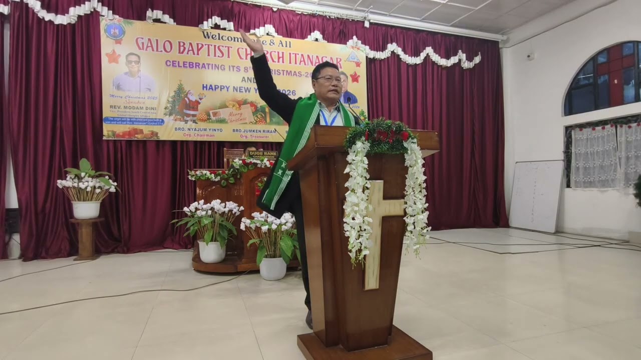 New year Speaker Rev.Bigo 'D' Lendo at GALO BAPTIST CHURCH ITANAGAR January 2026 @jumkenriram5123 