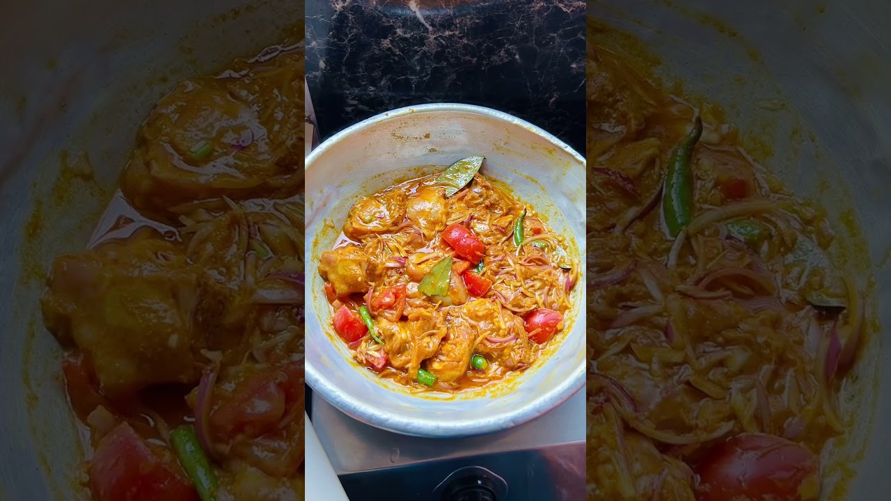 ঝাল ঝাল চিকেন কষা ☺️🖤 #foodshorts #food