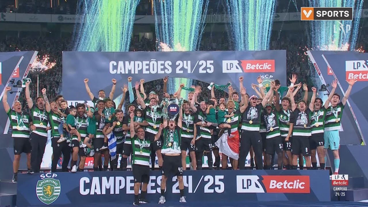 Sporting &eacute; bicampe&atilde;o nacional e ergue o trof&eacute;u 2024/25!