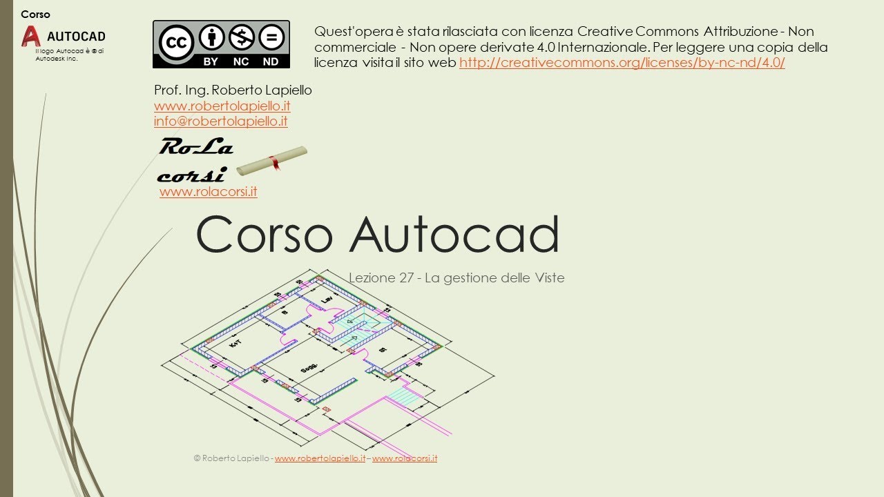 Corso Autocad - lezione 27 - La gestione delle viste