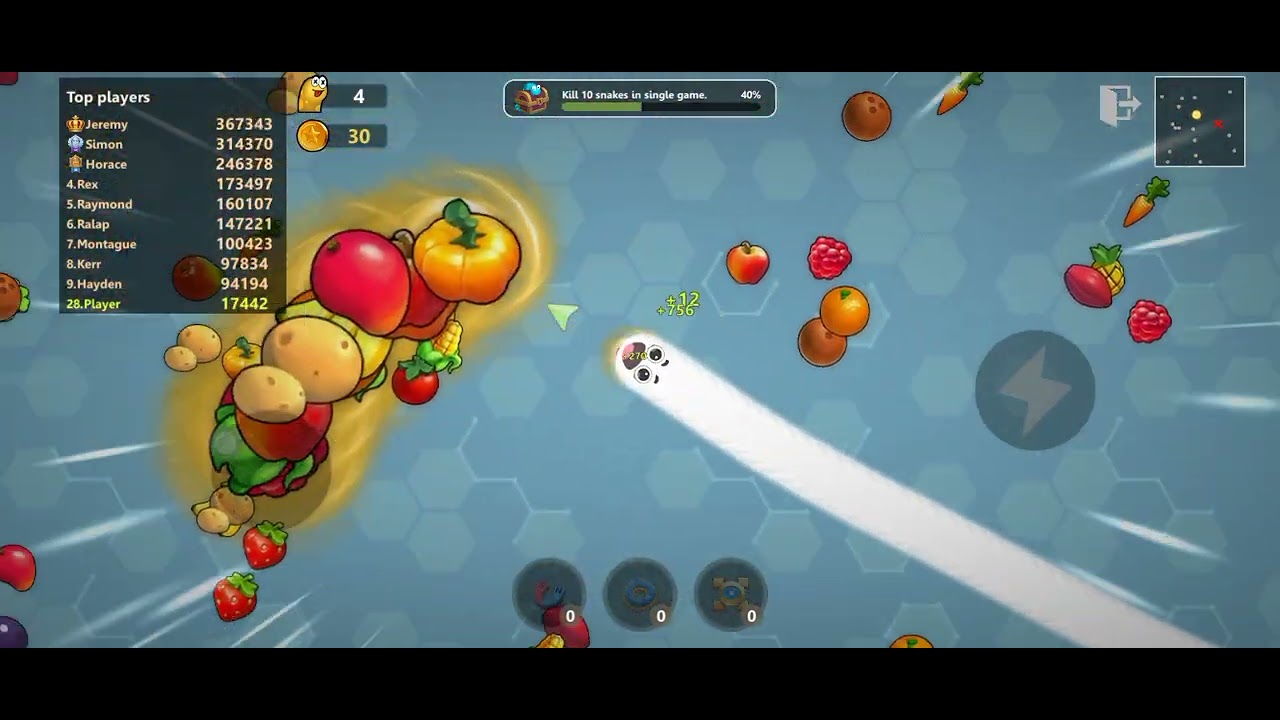 Worms Zone io Hungry Snake Game No death mod apk gameplay video