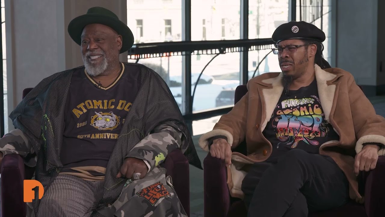 George Clinton and Maurice “Pirahnahead” Herd on recording at United Sound Systems Recording Studios