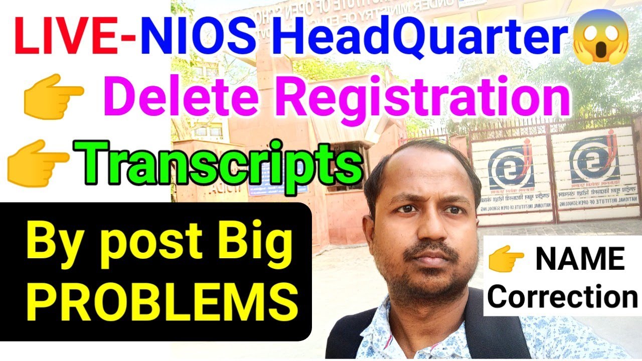 Live-NIOS Noida head office 😱| How to apply NIOS transcripts | NIOS Name correction,Admission 2022 |