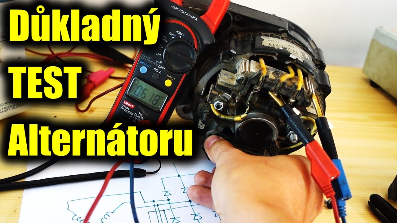 Důkladný test 12 V alternátoru na stole | Prý nedobíjí akumulátor