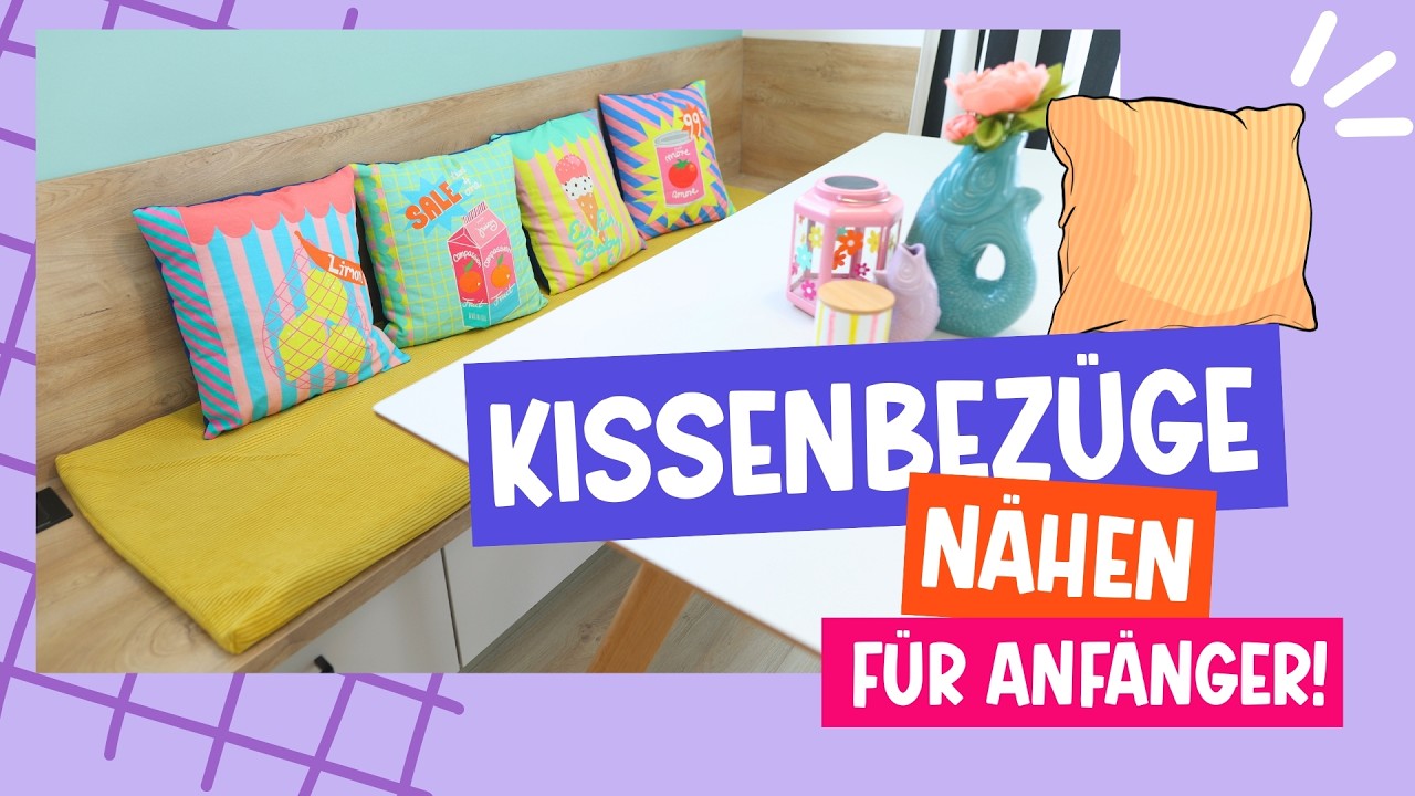 Kissenbezüge nähen mit Hotelverschluss - das perfekte Anfänger Projekt