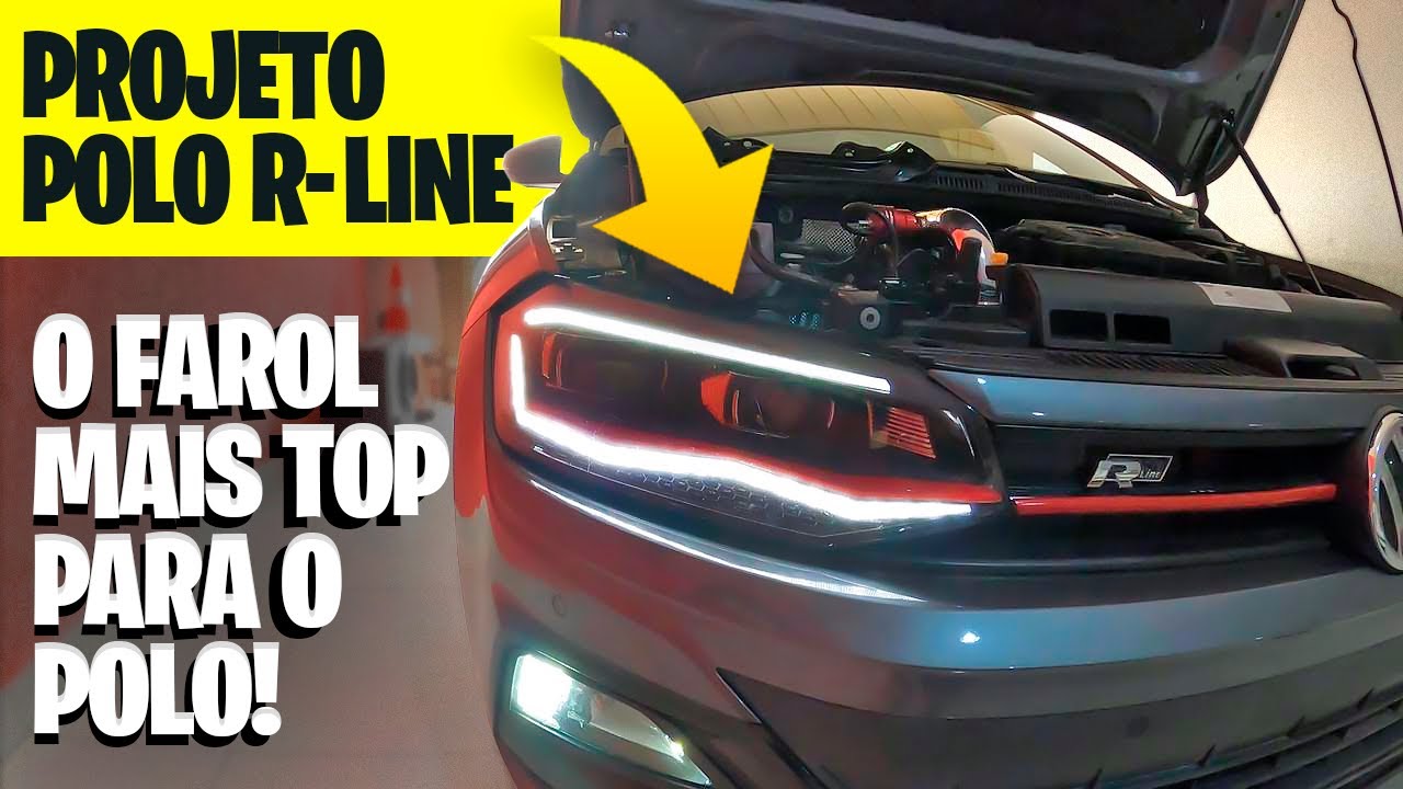 COLOQUEI FAROL FULL LED DRL COM SETA SEQUENCIAL NO VOLKSWAGEN POLO 1.0 TSI HIGHLINE - PROJETO POLO R